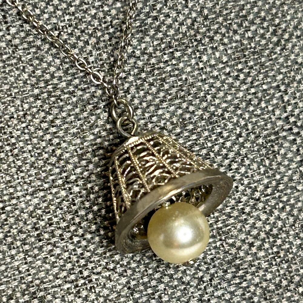 Vintage Judy Lee Bell Pendant‎ Necklace and Earrings Set HTF - Picture 2 of 5